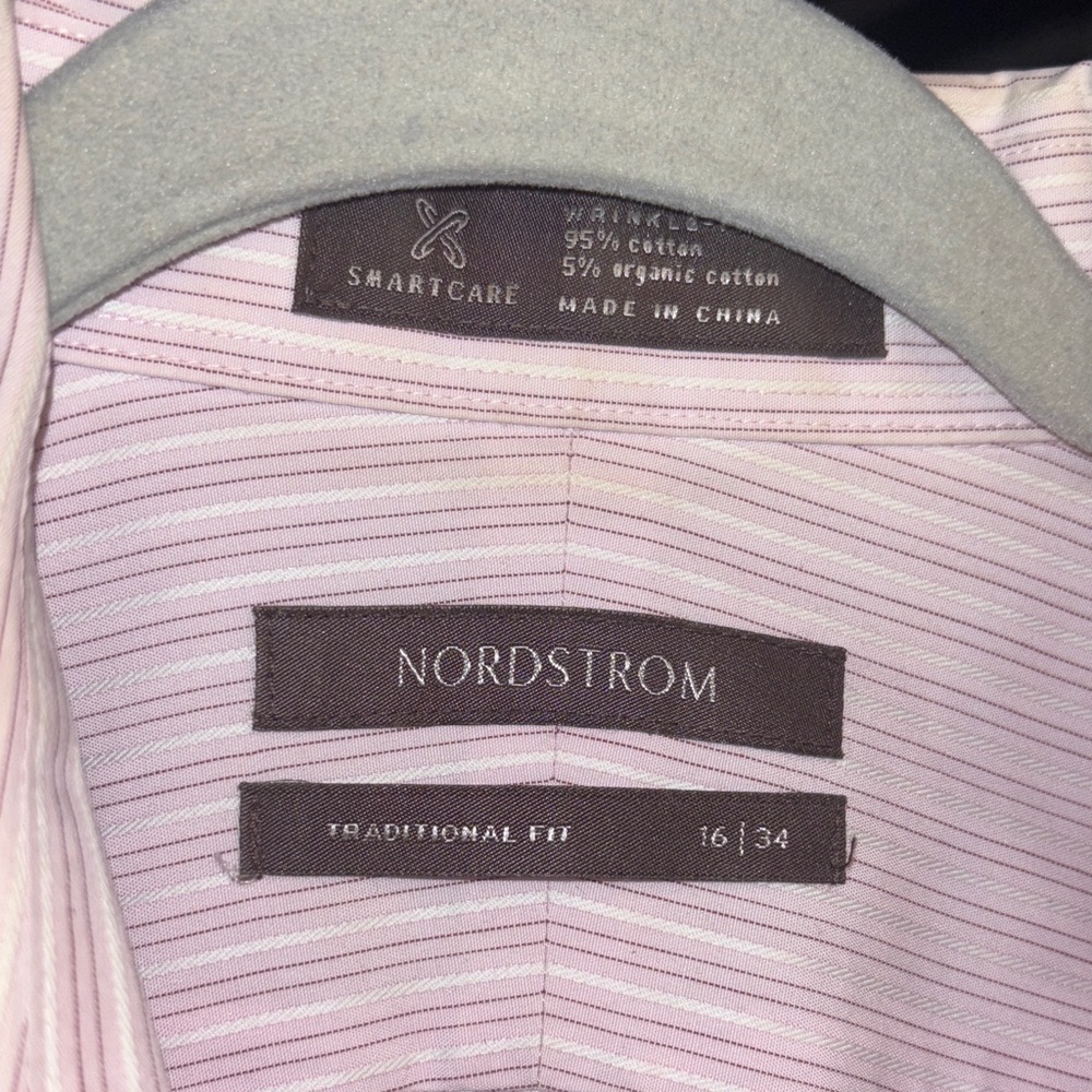 Nordstrom Light Pink Pinstripe Shirt